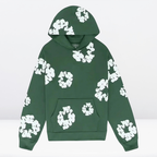 Survêtement mixte en coton, sweat à capuche et pantalon long, vert