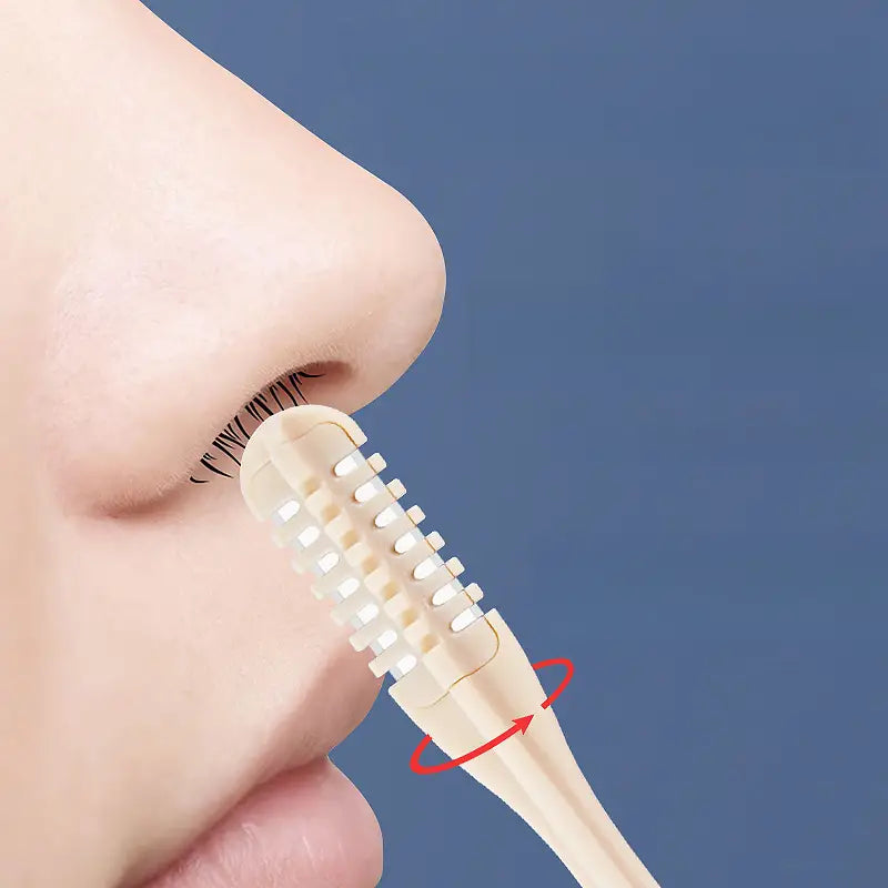 Coupe-poils de nez à tête rotative 360°, compact et réutilisable