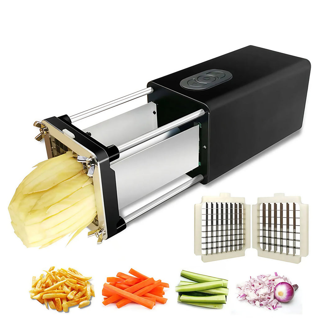 Éplucheur électrique pour légumes à lames interchangeables, noir