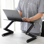 Support d'ordinateur portable réglable et pliable, en aluminium
