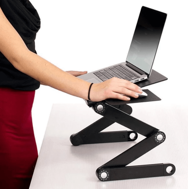 Support d'ordinateur portable réglable et pliable, en aluminium