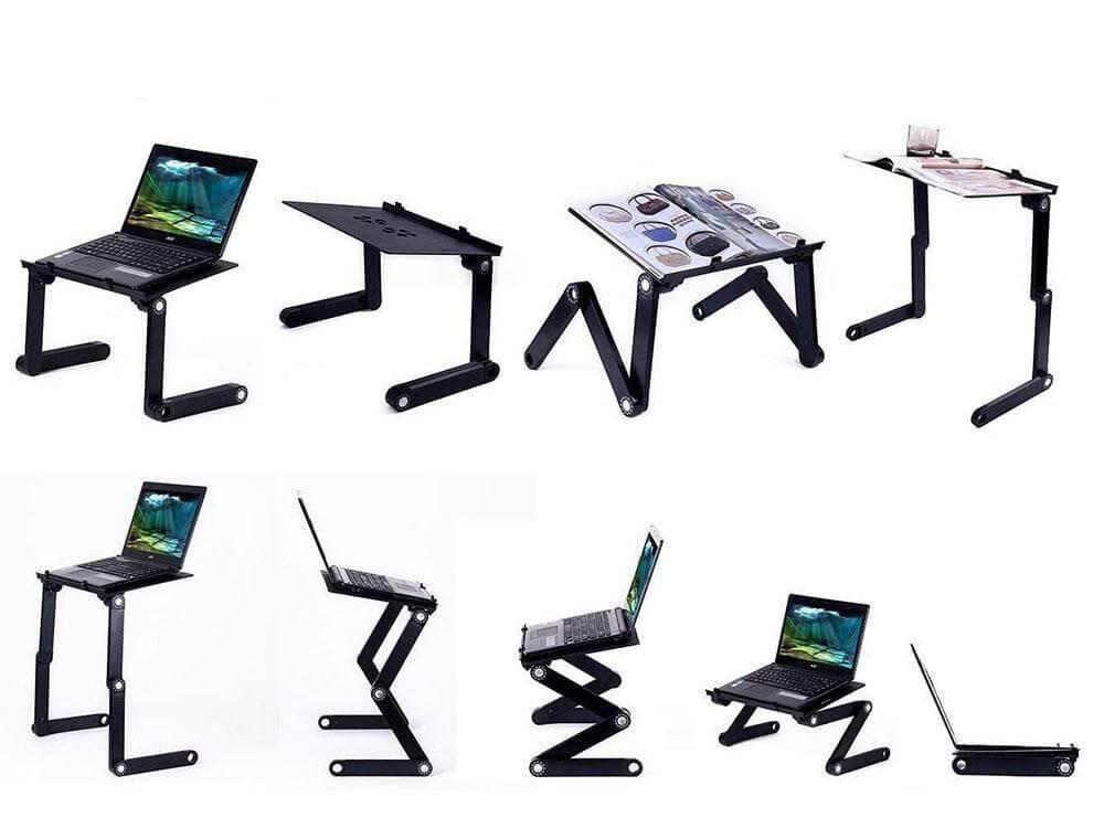 Support d'ordinateur portable réglable et pliable, en aluminium