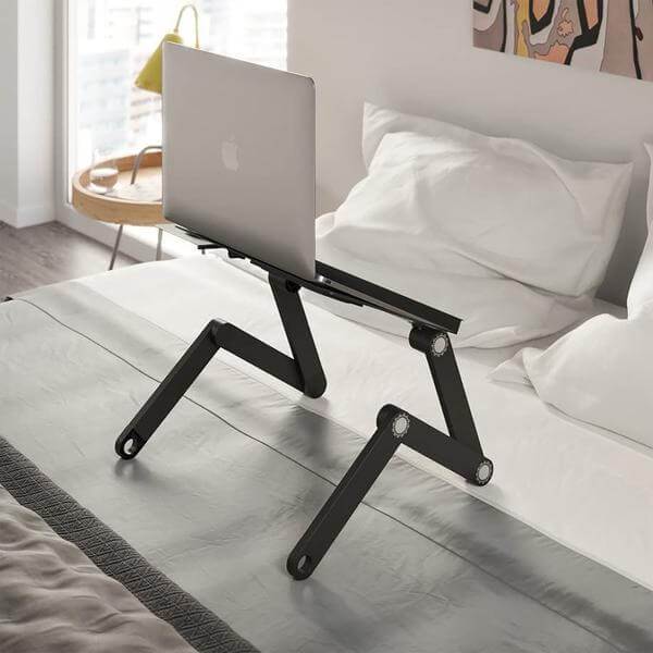Support d'ordinateur portable réglable et pliable, en aluminium