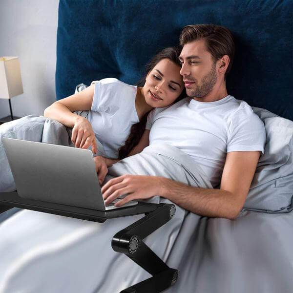 Support d'ordinateur portable réglable et pliable, en aluminium
