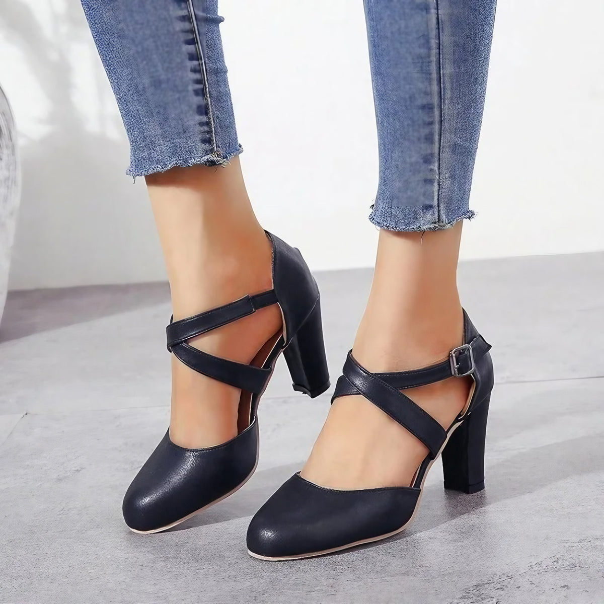 Escarpins à talons hauts femme, semelle moelleuse, du 35 au 43, noir