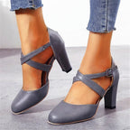 Escarpins à talons hauts femme, semelle moelleuse, du 35 au 43, gris