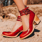 Escarpins femme à semelle intérieure moelleuse, du 34 au 42, rouge