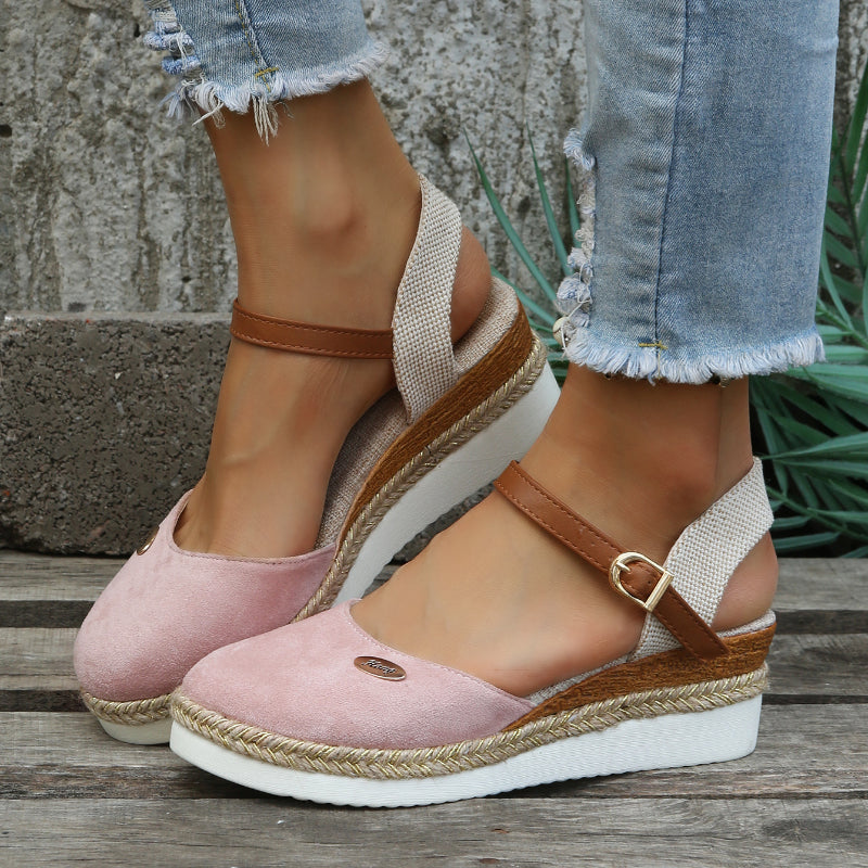 Espadrilles orthopédiques femme, semelle antidérapante, rose
