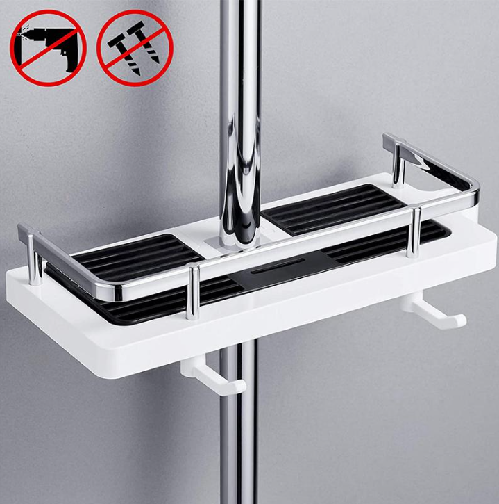Étagère de douche sans perçage, gain de place