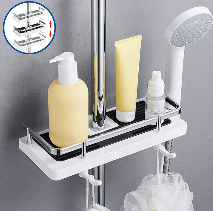 Étagère de douche sans perçage, gain de place