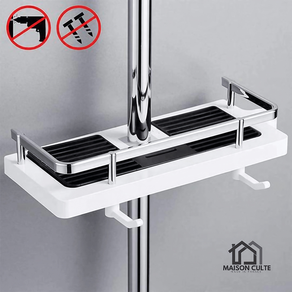 Étagère de douche sans perçage, anti-rouille