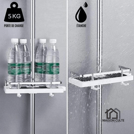Étagère de douche sans perçage, anti-rouille