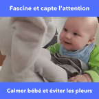 Peluche éléphant musicale pour bébé, oreilles mobiles, 30 cm