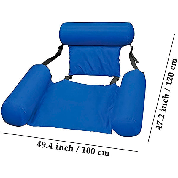 Fauteuil flottant gonflable avec dossier, piscine, lac et mer