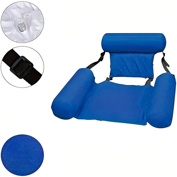 Fauteuil flottant gonflable avec dossier, piscine, lac et mer