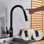 Mitigeur de cuisine tactile à douchette extractible, acier inoxydable