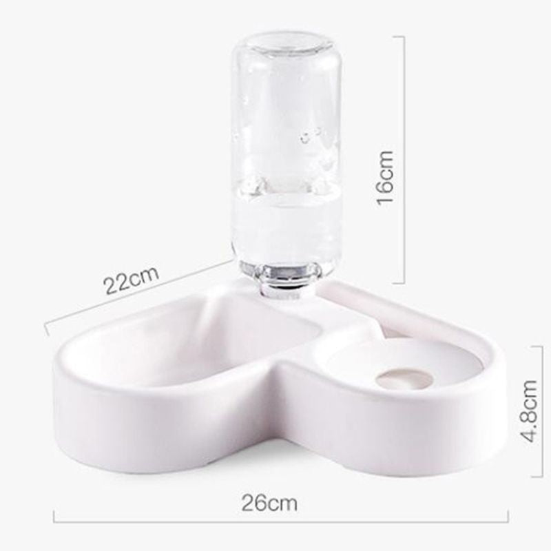 Fontaine à eau pour chat sans électricité, avec gamelle, 500 ml
