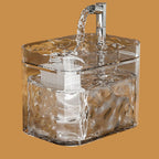 Fontaine à eau pour chat et chien avec filtre, 1,5 L, transparente