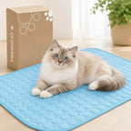 Tapis rafraîchissant pour chat sans électricité, trois tailles, bleu
