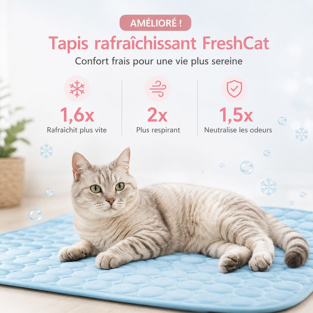 Tapis rafraîchissant pour chat sans électricité, trois tailles