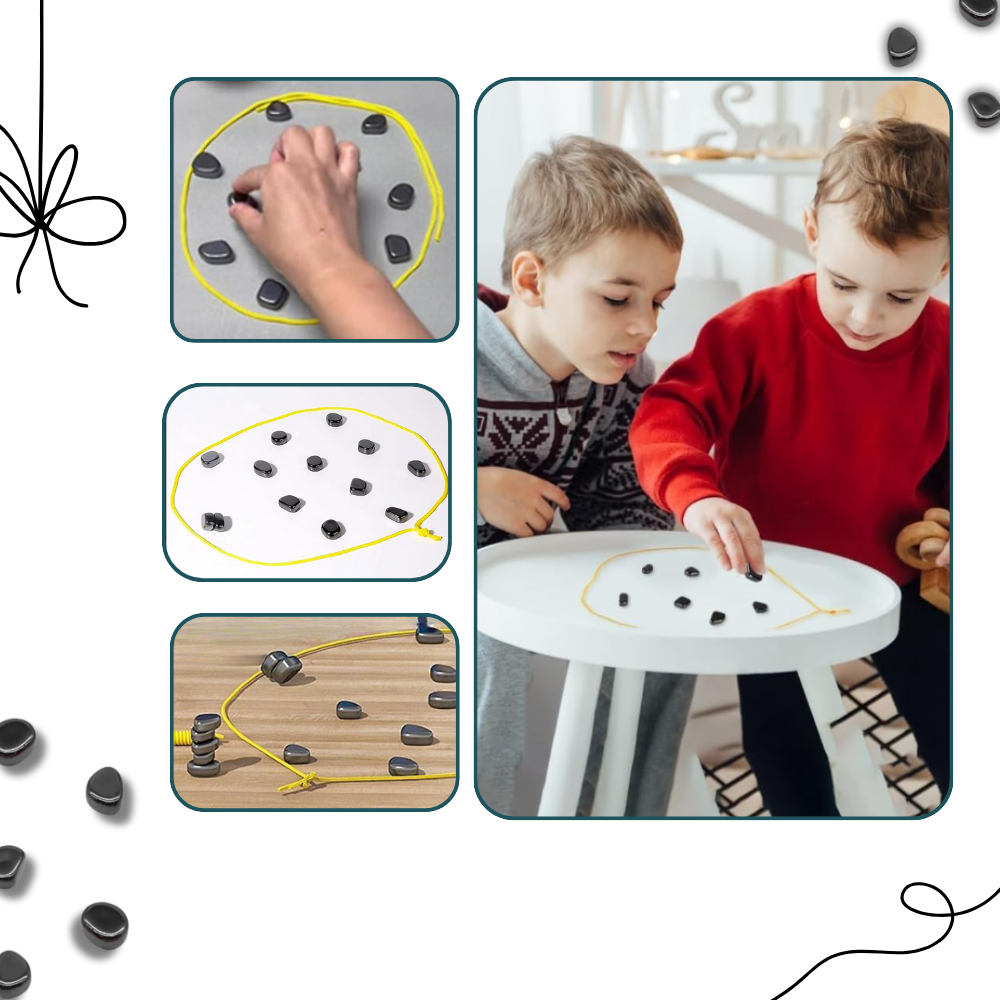 Jeu d'aimants de stratégie en famille, 20 pièces, version Noël