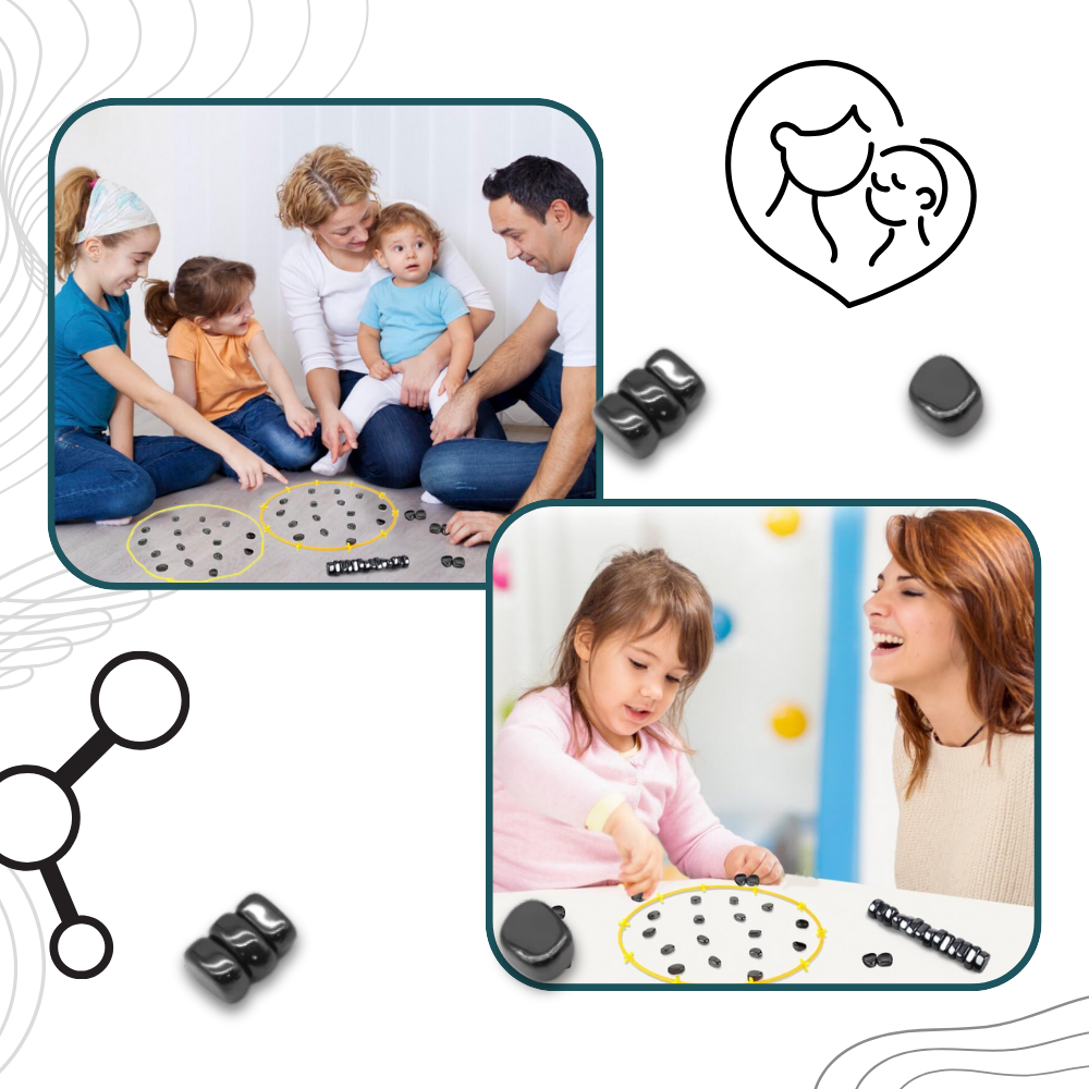 Jeu d'aimants de stratégie en famille, 20 pièces, version Noël