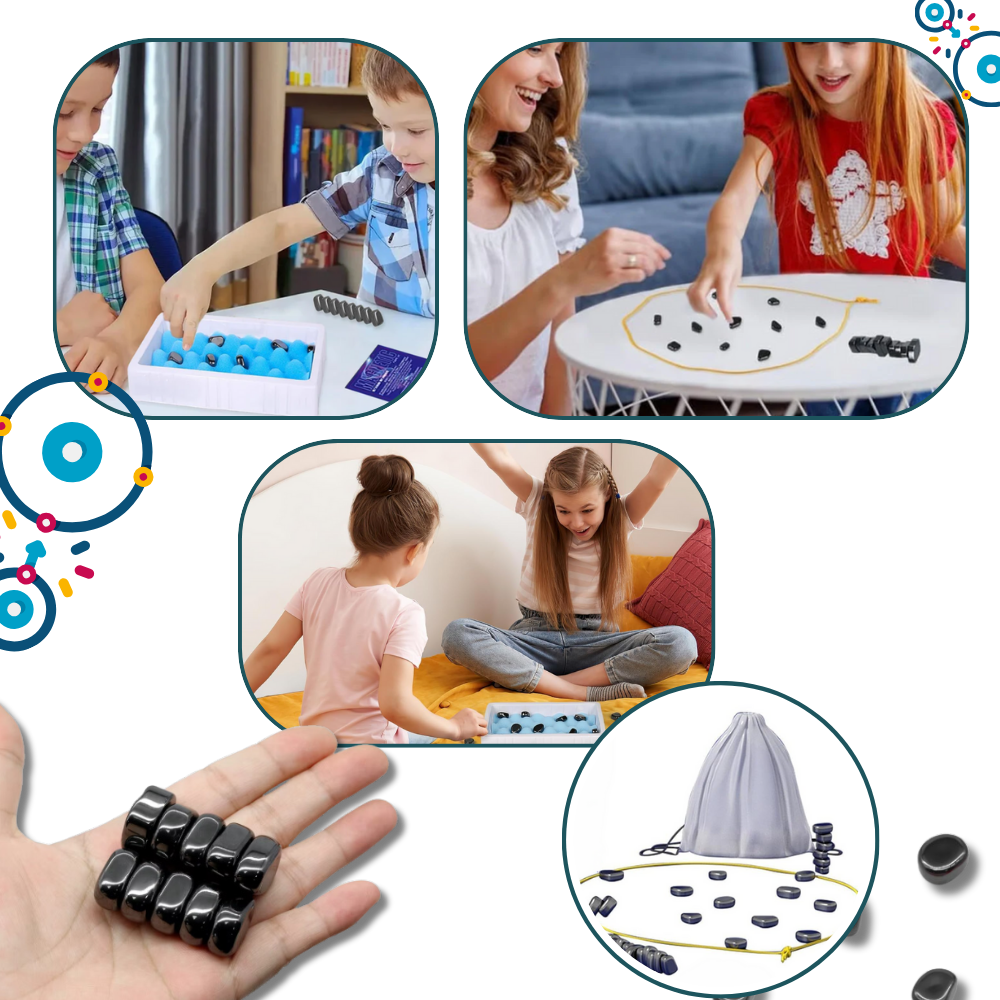 Jeu d'aimants de stratégie en famille, 20 pièces, version Noël