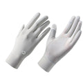 Gants anti-UV femme UPF50+, compatibles écran tactile, blanc