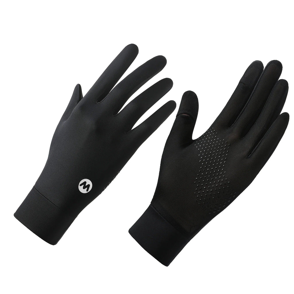 Gants anti-UV femme UPF50+, compatibles écran tactile, noir