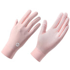 Gants anti-UV femme UPF50+, compatibles écran tactile, rose
