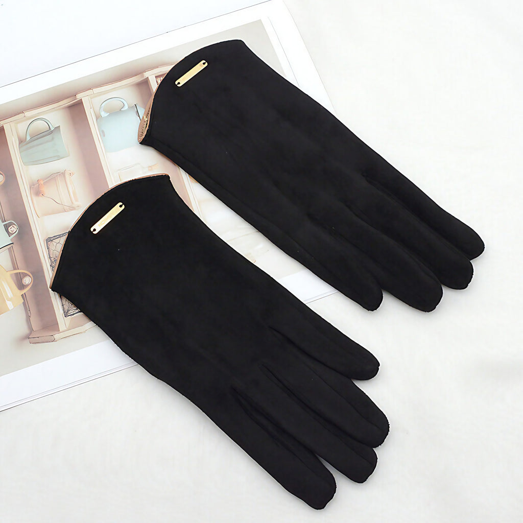 Gants tactiles femme pour l'hiver, six coloris, noir