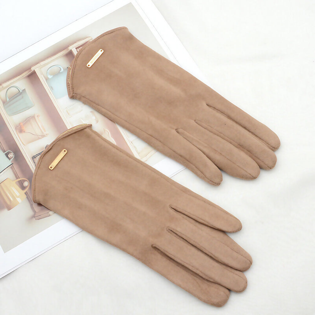 Gants tactiles femme pour l'hiver, six coloris, kaki