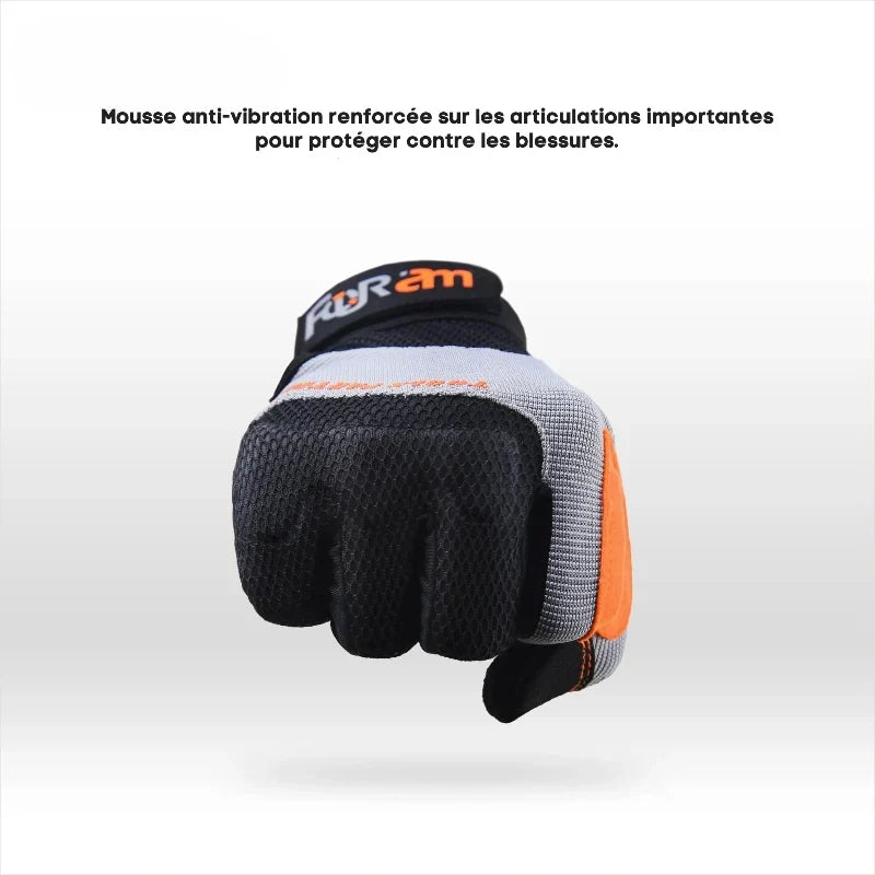 Gants de protection mixtes tactiles, paume similicuir 0,7 mm