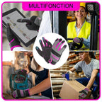Gants de travail femme tactiles et respirants, du S au L