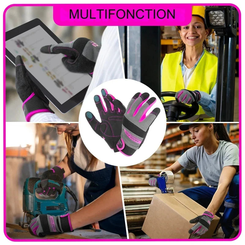 Gants de travail femme tactiles et respirants, du S au L