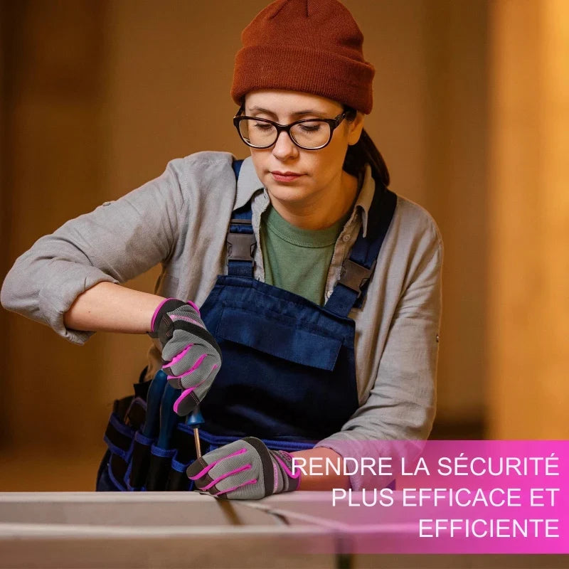 Gants de travail femme tactiles et respirants, du S au L
