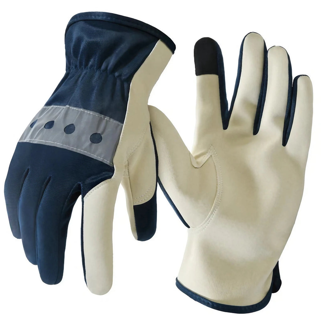 Gants de travail légers à paume renforcée, pouce et index tactiles