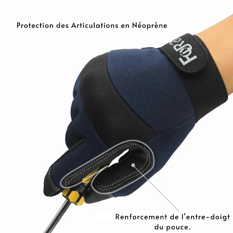 Gants de travail mixtes respirants, compatibles écran tactile