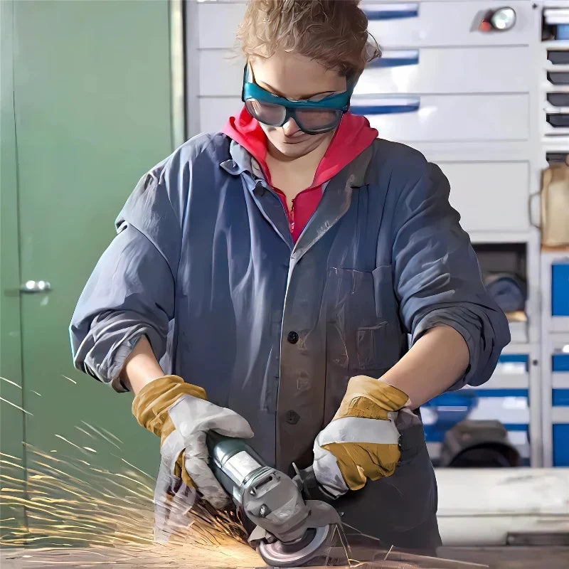 Gants de travail unisexe en cuir de vachette fendu
