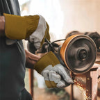 Gants de travail unisexe en cuir de vachette fendu