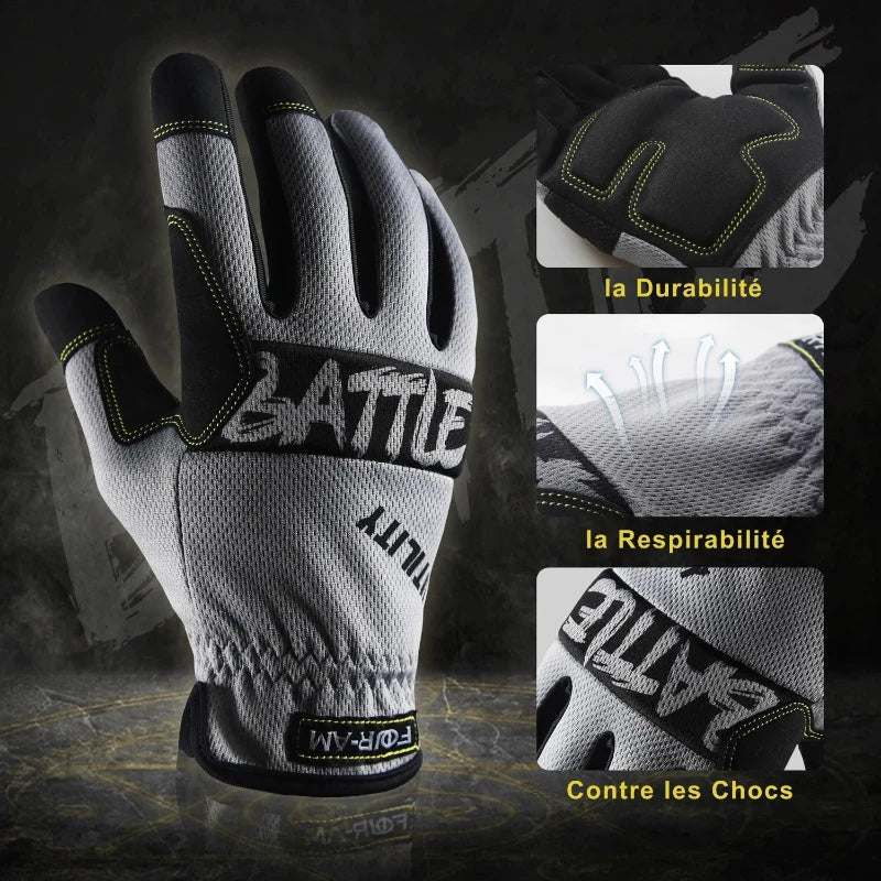 Gants de travail tactiles et antidérapants, du S au 2XL