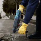 Gants de travail en cuir de vachette, dos en toile, M à XL