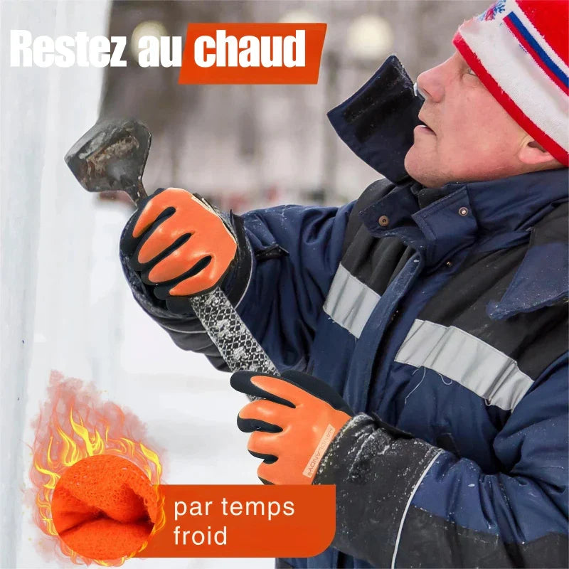 Gants de travail d'hiver imperméables, doublure isolante