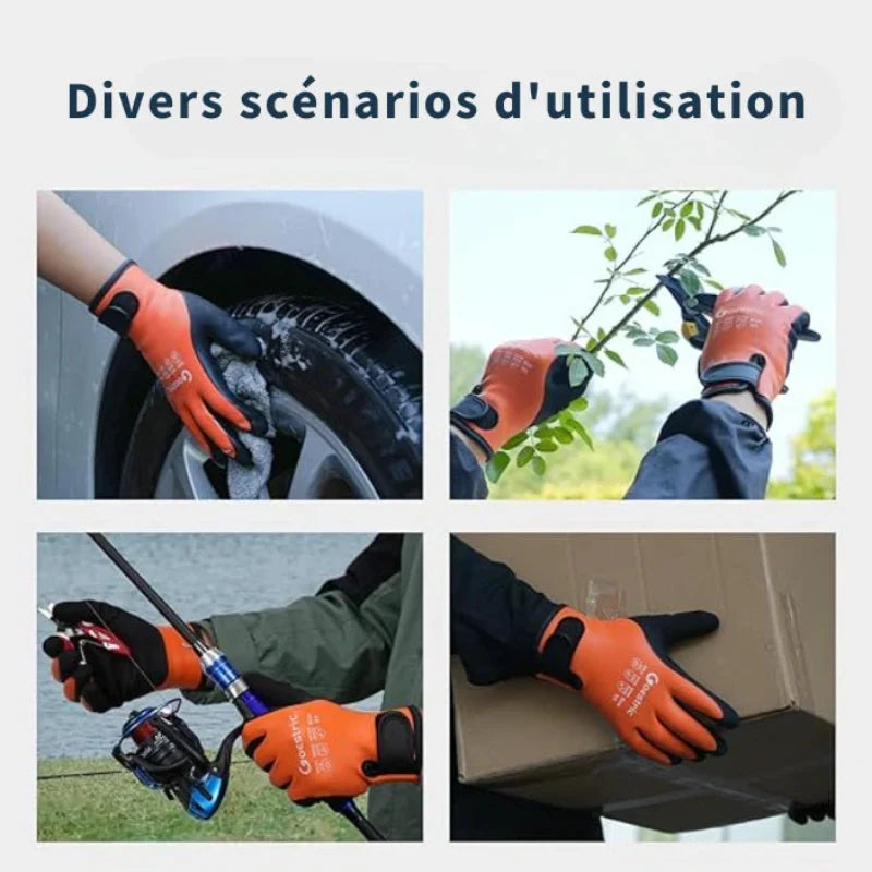 Gants de travail d'hiver imperméables, doublure isolante