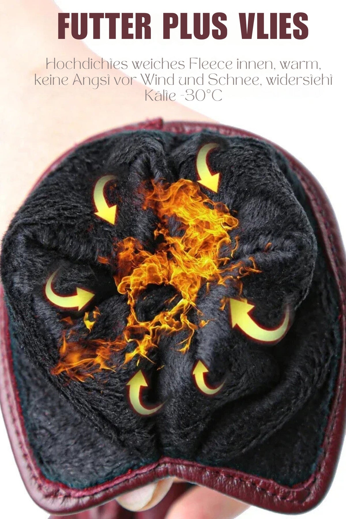 Gants d'hiver femme à doublure chaude, quatre coloris