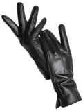 Gants d'hiver femme à doublure chaude, quatre coloris, noir