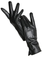 Gants d'hiver femme à doublure chaude, quatre coloris, noir