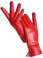 Gants d'hiver femme à doublure chaude, quatre coloris, rouge