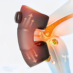 Genouillère chauffante avec massage, sangles réglables