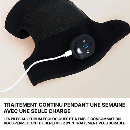 Genouillère chauffante avec massage, sangles réglables